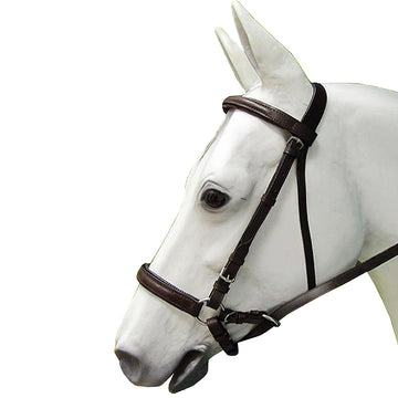 Bitfree Leather English Bitless Bridle Horse Reins Brown Hilason